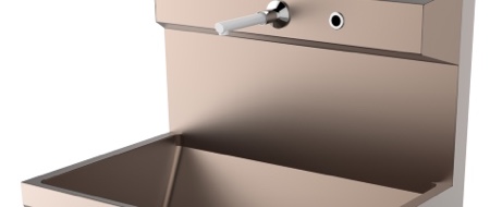 Surgical scrub sink combats contamination with copper