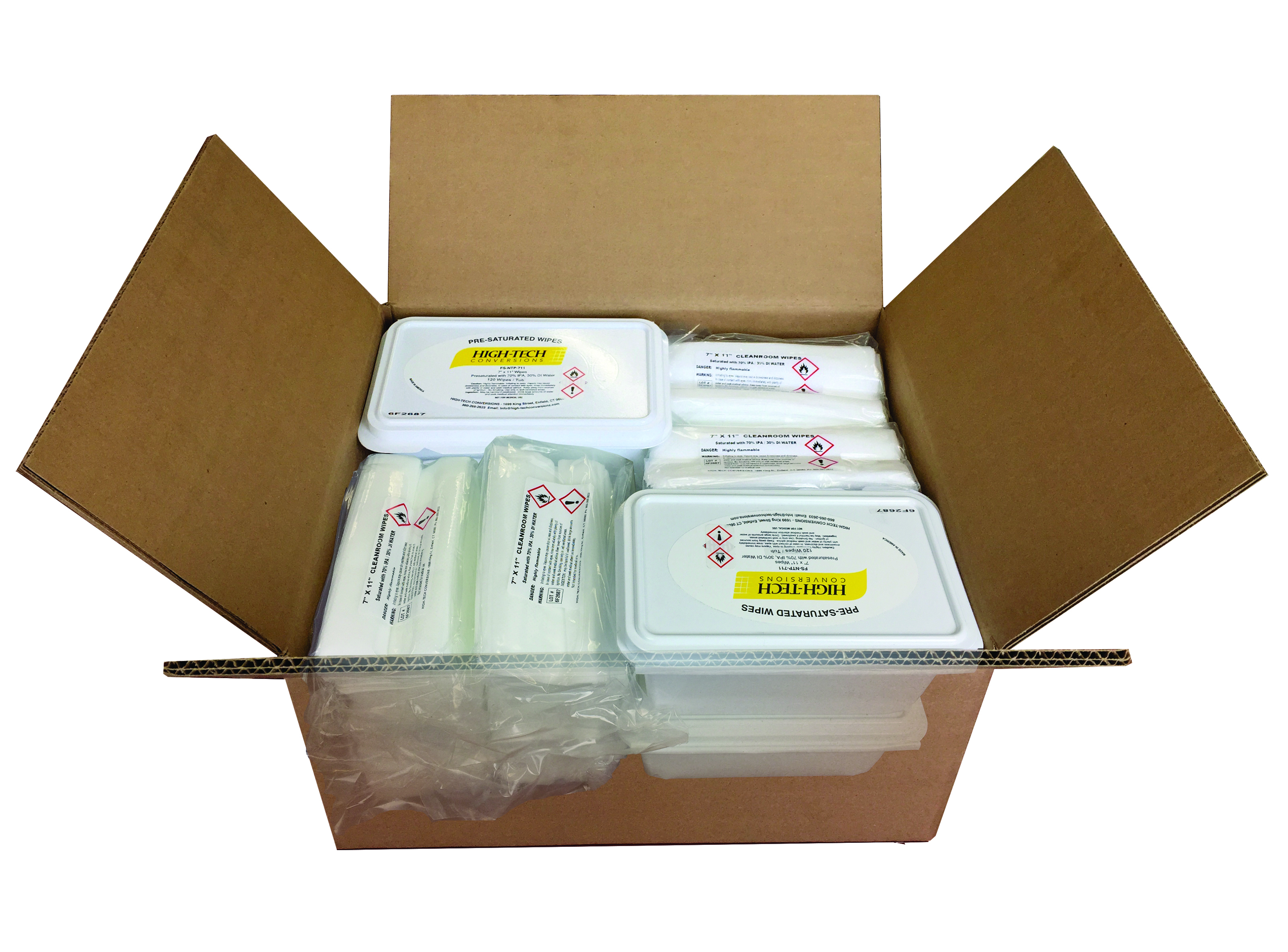 The three qualifiers of presaturated IPA wipes 
