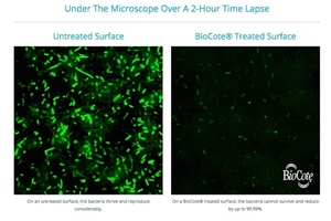 Time lapse video shows antimicrobial surface action on superbugs