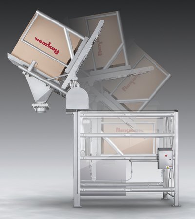 Tip-Tite discharges bulk material at controlled rates