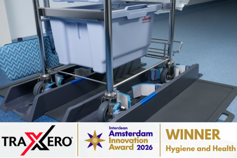 Vileda Professional CE TraXero Wheel & Caster Cleaning System Wins Prestigious ‘Hygiene & Health’ InterClean Innovation Award