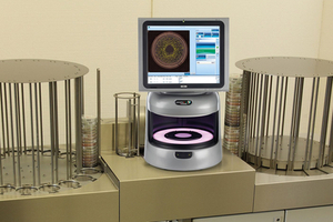 Walk-away system to count colonies on 300 plates per hour