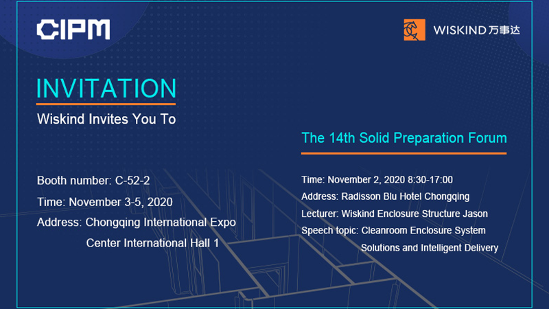 Wiskind to join 14th Solid Preparation Forum and CIPM 2020
